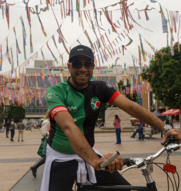 Taz Cov on Bike